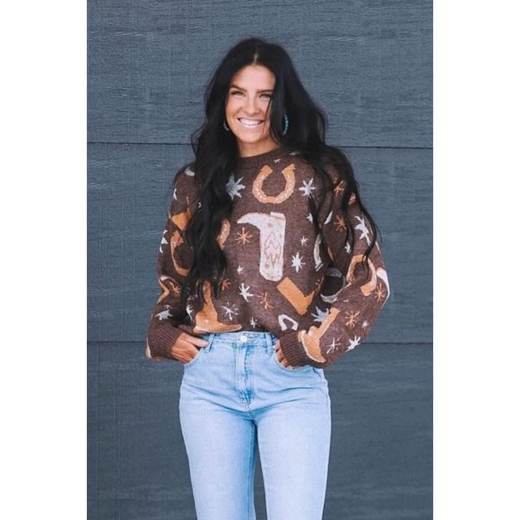 COWGIRL CHIC SWEATER - Picture 1 of 2